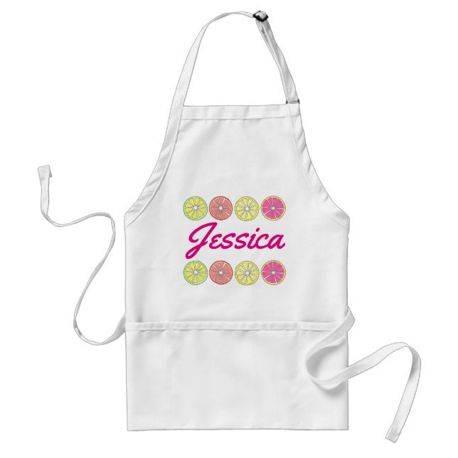 Personalized Citrus Fruit Lemon Lime Orange Slices Standard Apron (Front)