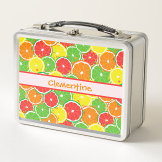 Personalized Citrus Fruit Metal Lunch Box