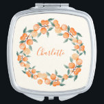 Personalized Citrus Orange Bridal Party Favour Compact Mirror<br><div class="desc">Personalized Citrus Orange Fruit Wreath Bridal Party Favour Compact Mirror</div>
