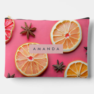 Personalized Citrus Slice & Star Anise Accessory Pouch