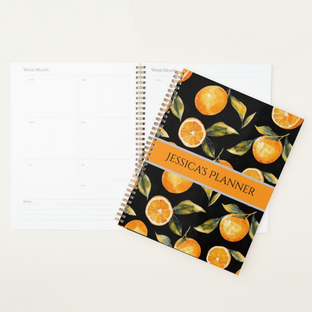 Personalized Citrus-Themed Planner (Display)