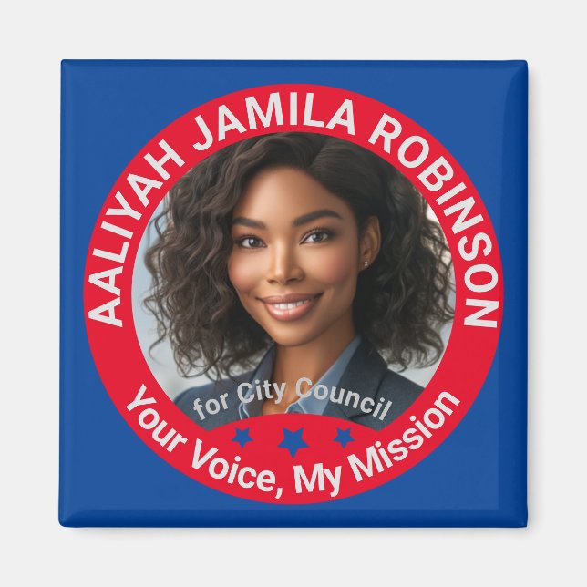 Personalized City Council Custom Photo Campaign  Magnet (Front)