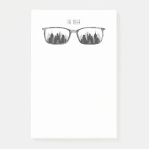 Personalized City & Eyeglasses Post-It Notes