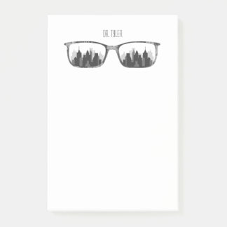 Personalized City & Eyeglasses Post-It Notes