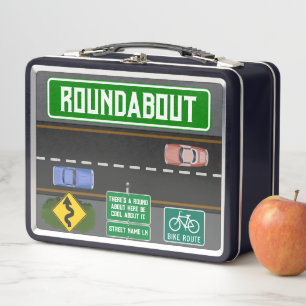 Personalized City Streets Custom Metal Lunch Box