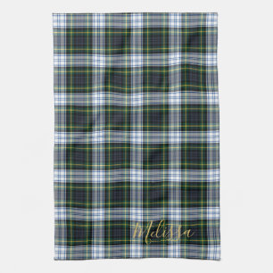 Personalized Clan Gordon Tartan Plaid Name Kitchen Towel