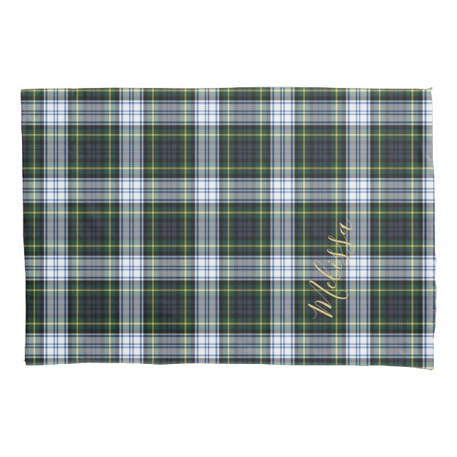 Personalized Clan Gordon Tartan Plaid Name Pillowcase (Front-Left)