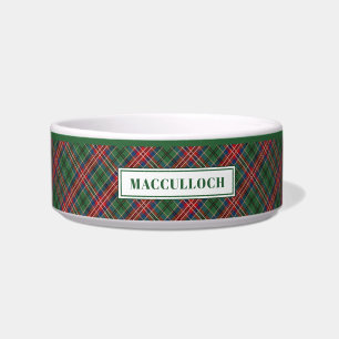 Personalized Clan MacCulloch Tartan Plaid Pattern Bowl