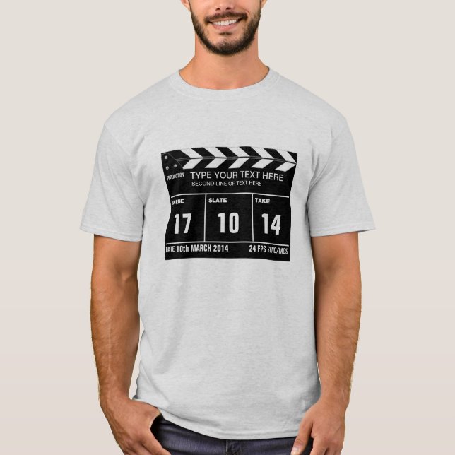Personalized Clapperboard Classic T-Shirt (Front)