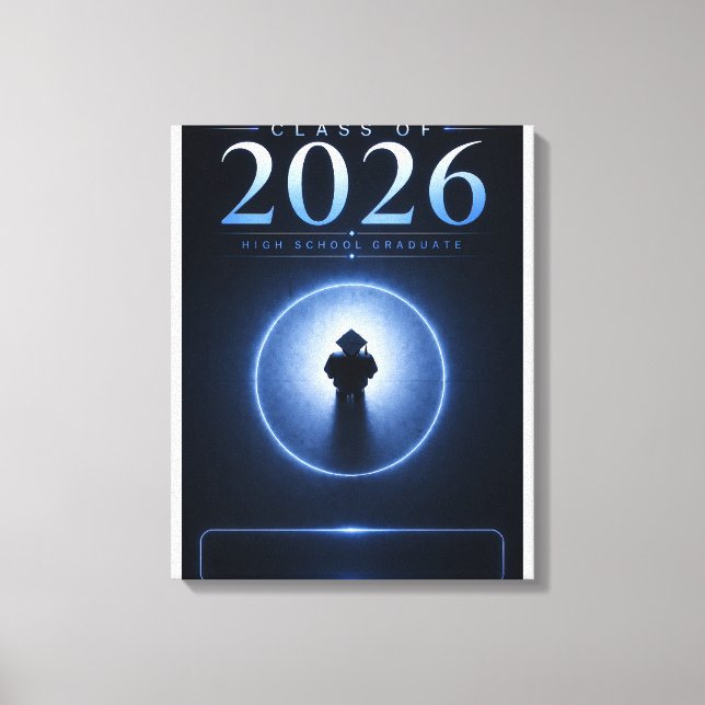 Personalized Class 2026 Graduation Gift Canvas Print (Front)