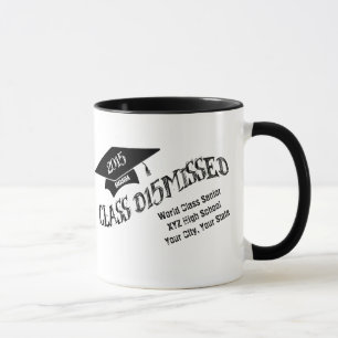 Personalized Class Dismissed 2015 Graduation Mug