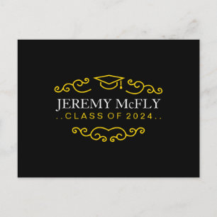 Personalized Class Graduation Announcement Postcard