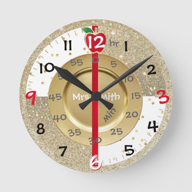 Personalized Class Learning Clock (Front)