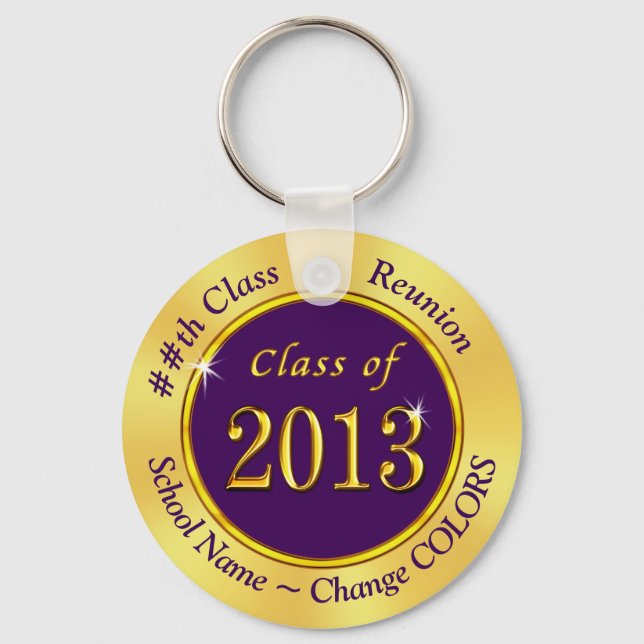 Personalized, Class of 2013, Class Reunion Favours Keychain (Front)