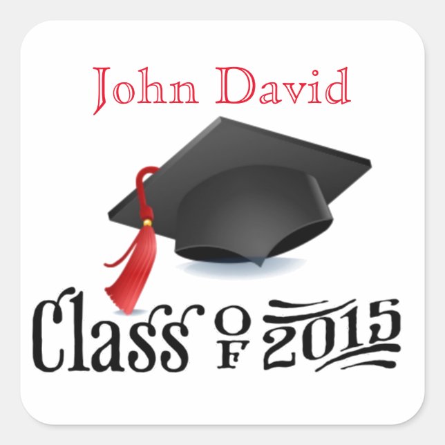 Personalized Class of 2015 Envelope Seal Stickers (Front)
