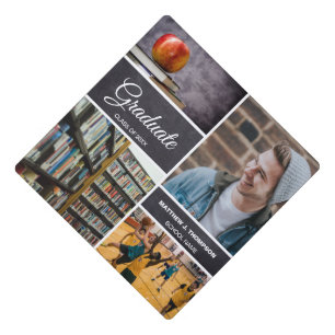 Personalized Class of 2020 Photo Collage Graduate Graduation Cap Topper