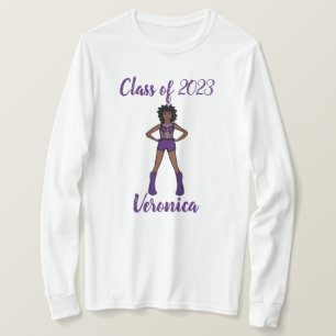 Personalized Class of 2023 Majorette Shirt Grape
