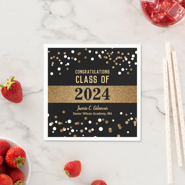Personalized Class of 2024 Custom Graduation Party Napkin (Insitu)