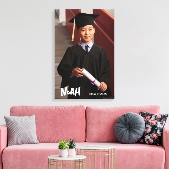 Personalized Class of 2025 Graduation Photo Canvas (Insitu(LivingRoom))