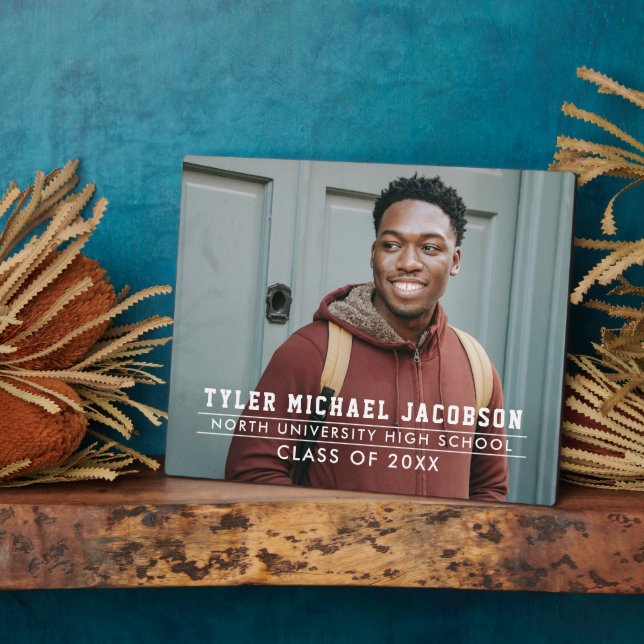 Personalized Class of 2026 Graduate Photo Plaque (Side)