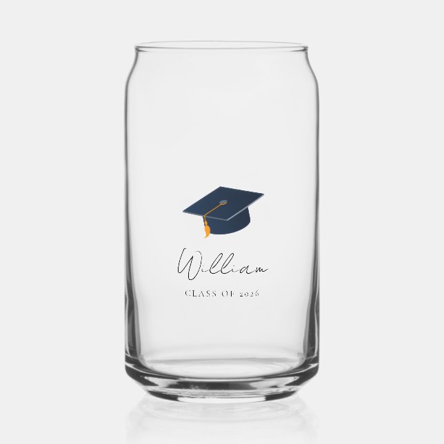 Personalized Class of 2026 Graduation Icon Can Glass (Front)