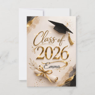 Personalized Class of 2026 Graduation Name Card