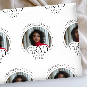 Personalized Class of 2026 Photo Grad  Wrapping Paper