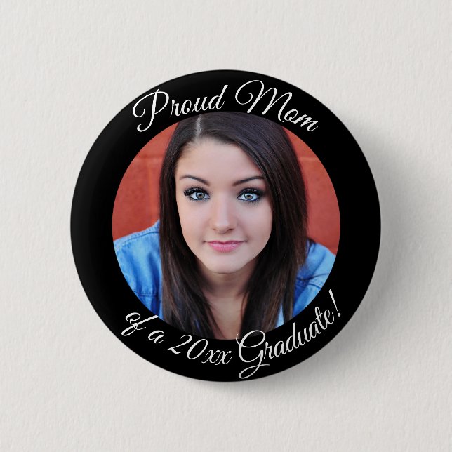 Personalized Class of 20xx Graduation Photo Button (Front)