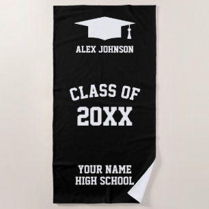Personalized class of beach towels for graduation