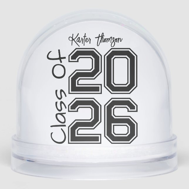 Personalized Class of Year Graduation Keepsake Snowglobe (Front)