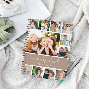 Personalized Class Photo Collage Teacher Notebook