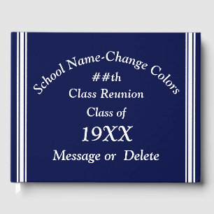 Personalized Class Reunion Guest Book, ANY COLORS, Book