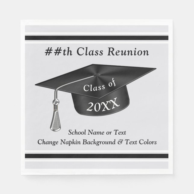 Personalized Class Reunion Party Supplies Napkins (Front)