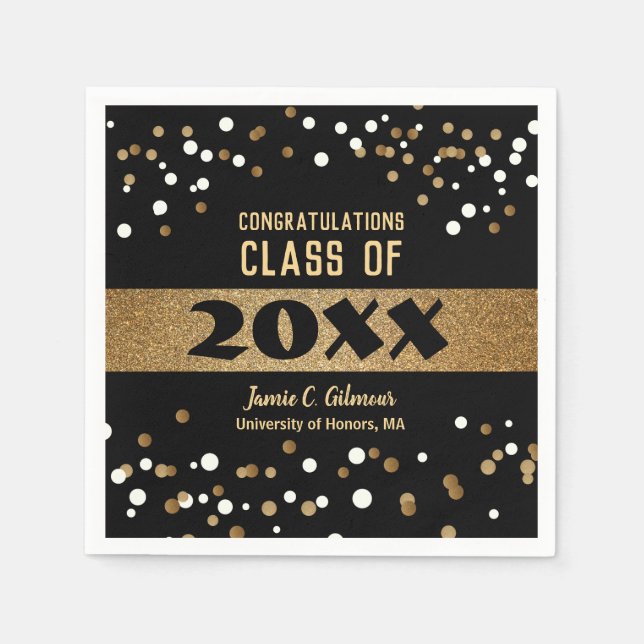 Personalized Class Year Graduation Party Napkin (Front)