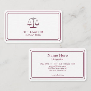 Personalized Classic Attorney Justice Scale  Business Card