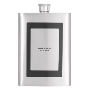 Personalized Classic Black Inset  Flask