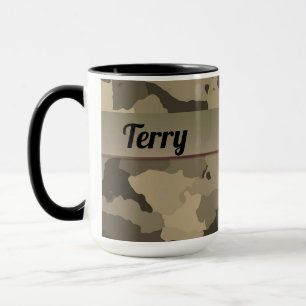 Personalized Classic Brown and Tan Camo Mug