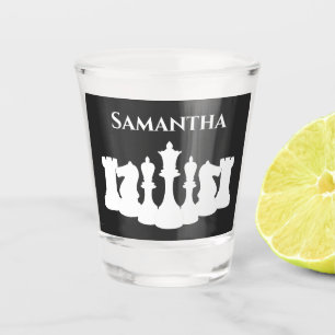 Personalized Classic Chess Pieces Queen Shot Glass