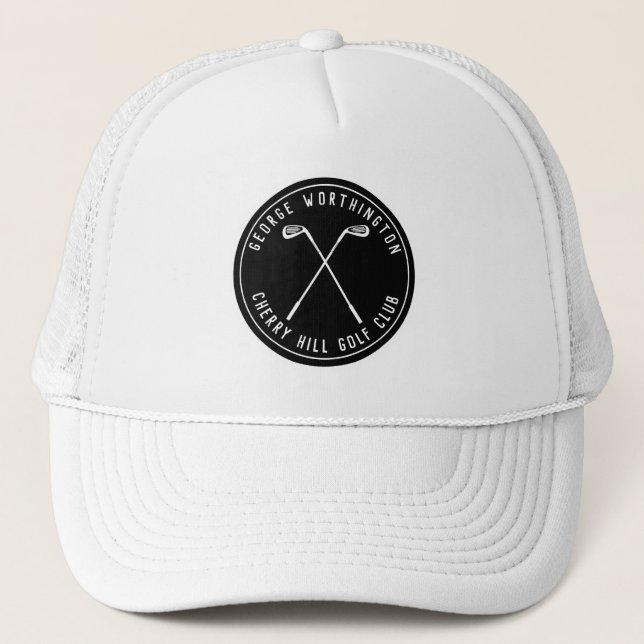 Personalized classic custom golf club bla trucker hat (Front)
