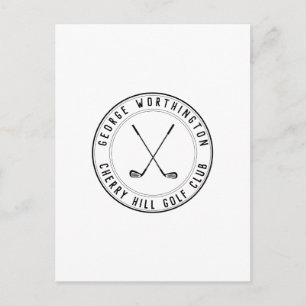 Personalized classic custom golf country club announcement postcard