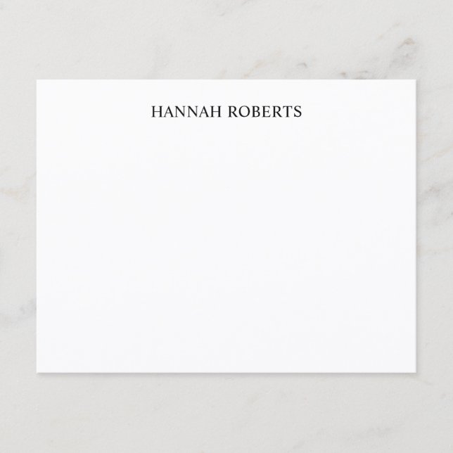 Personalized Classic Elegant Minimal Monogram Name Card (Front)