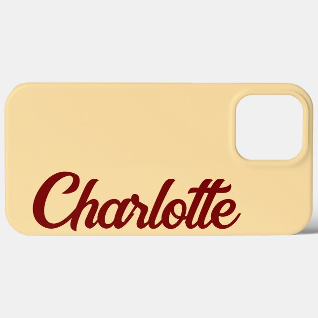 Personalized Classic Elegant Monogram Beige Case-Mate iPhone Case (Back (Horizontal))
