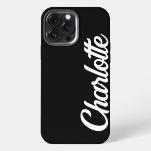Personalized Classic Elegant Monogram Black iPhone 13 Pro Max Case