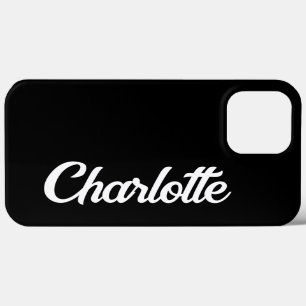 Personalized Classic Elegant Monogram Black iPhone 13 Pro Max Case