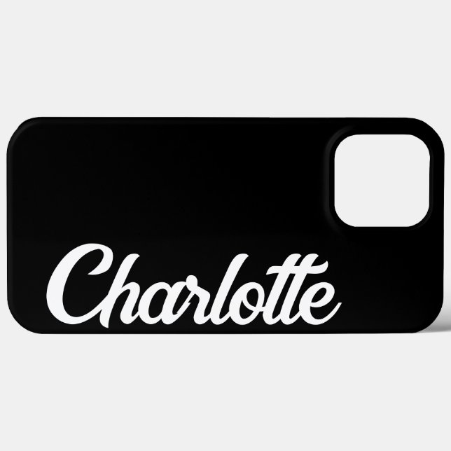 Personalized Classic Elegant Monogram Black iPhone Case-Mate iPhone Case (Back (Horizontal))