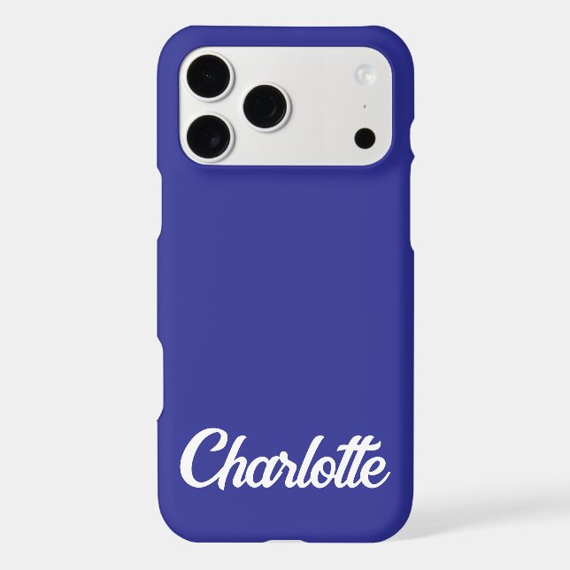 Personalized Classic Elegant Monogram Dark Blue (Back)