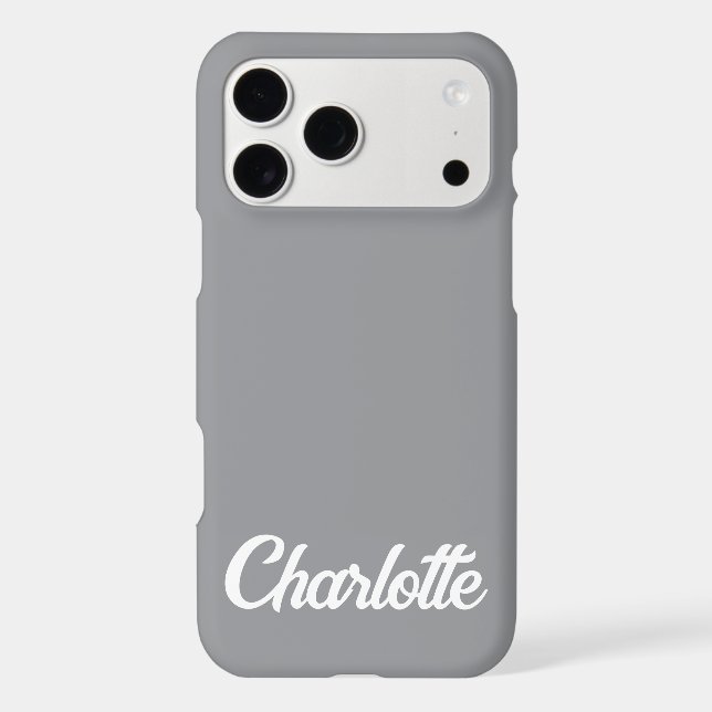 Personalized Classic Elegant Monogram Grey Colour  (Back)