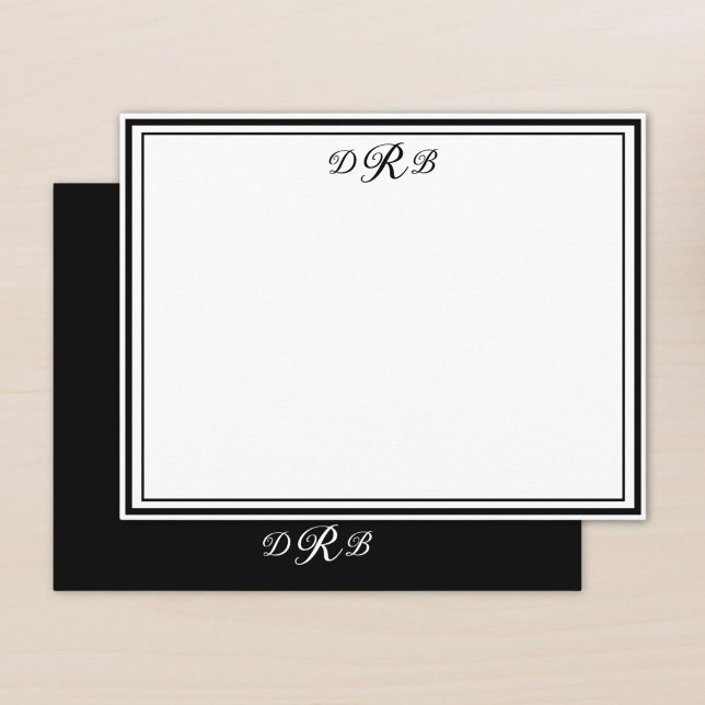 Personalized Classic Elegant Monogram Initial Name Card (Creator Uploaded)