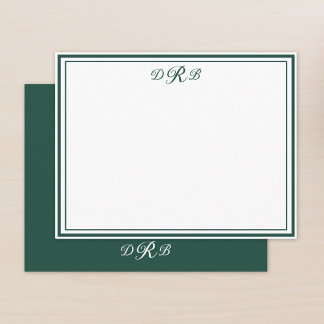 Personalized Classic Elegant Monogram Initial Name Card