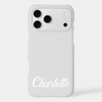 Personalized Classic Elegant Monogram Light Grey